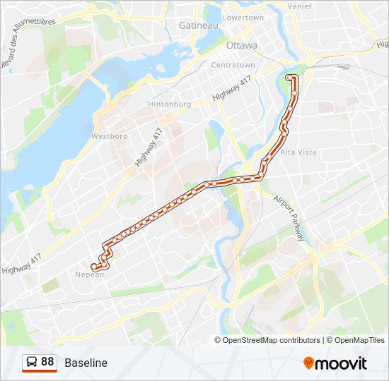 88 Bus Line Map