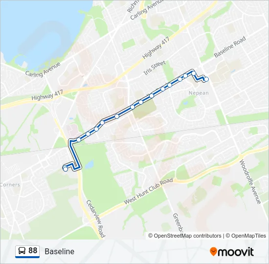 88 Bus Line Map