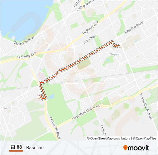 88 bus Line Map