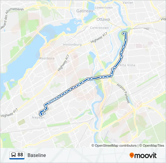 88 Bus Line Map