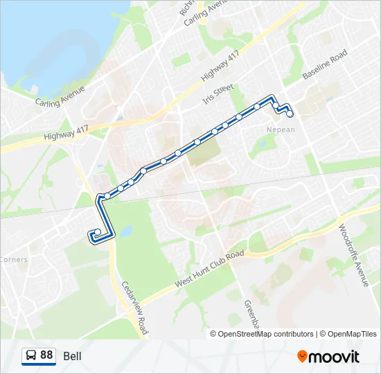 88 Bus Line Map