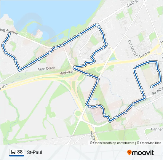 88 Bus Line Map
