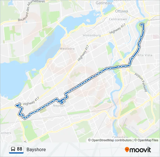 88 Bus Line Map