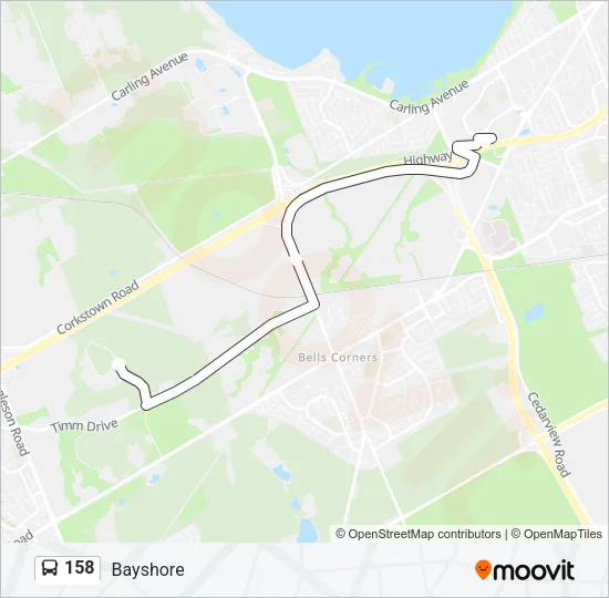 158 Bus Line Map