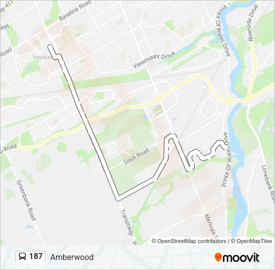 187 Bus Line Map