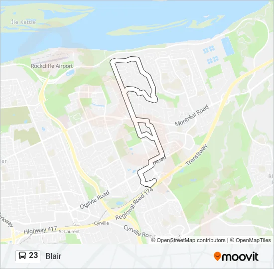 23 Bus Line Map