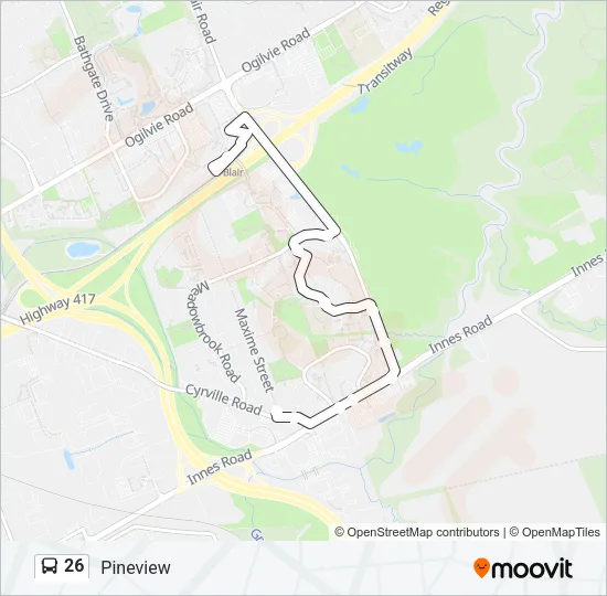 26 Bus Line Map