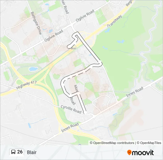 26 Bus Line Map