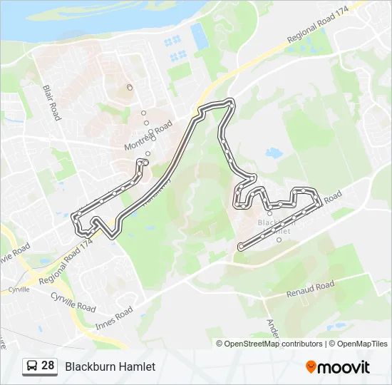 28 Bus Line Map