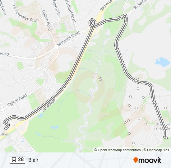 28 Bus Line Map