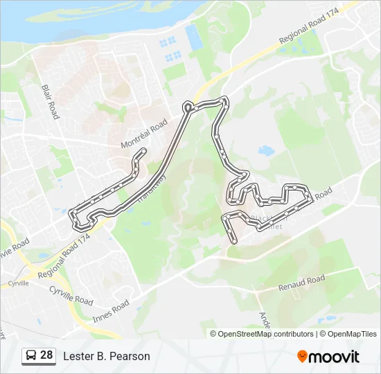 28 Bus Line Map