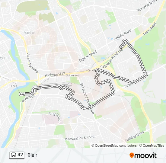 42 Bus Line Map