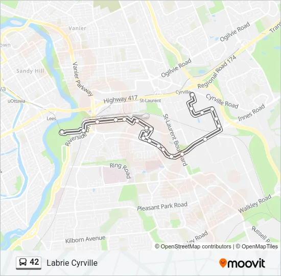 42 Bus Line Map