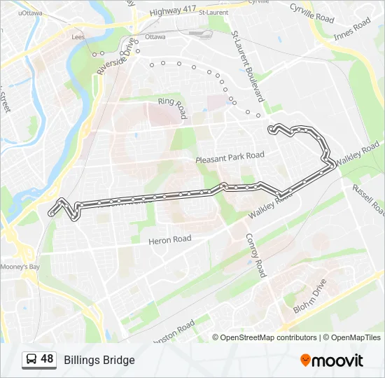 48 Bus Line Map