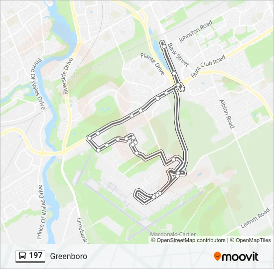 197 Bus Line Map