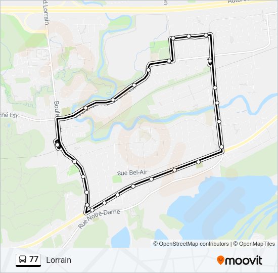 77 bus Line Map