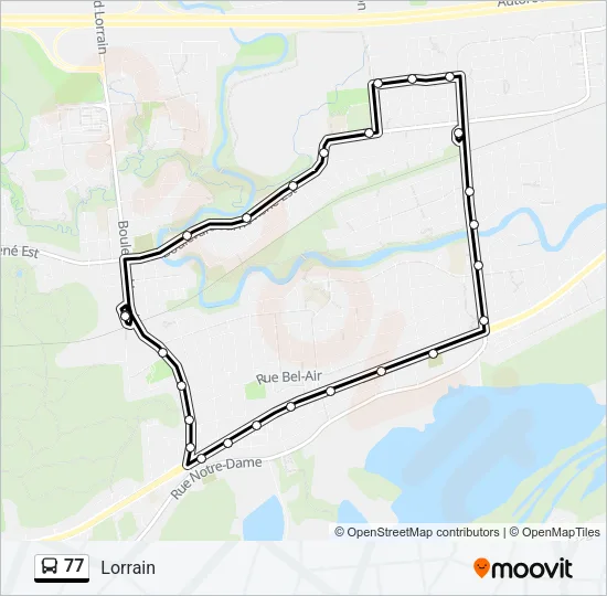 77 Bus Line Map