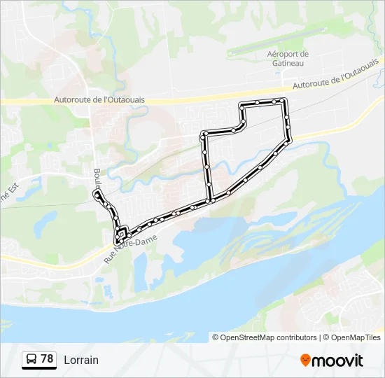 78 Bus Line Map