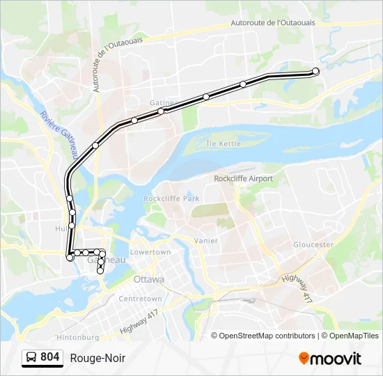 804 Bus Line Map