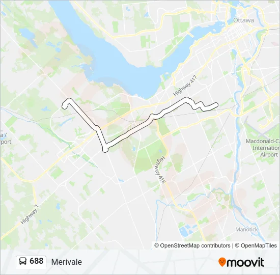 688 Bus Line Map