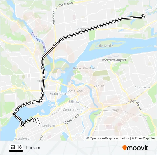 18 Bus Line Map