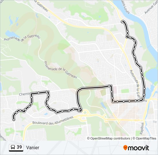 39 Bus Line Map