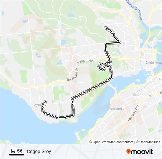 56 bus Line Map