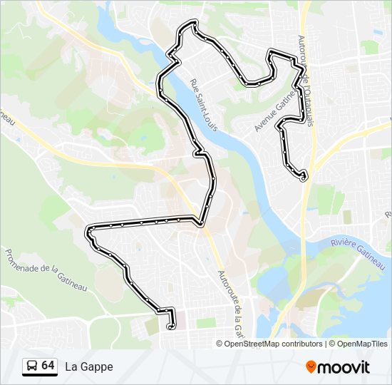 64 Bus Line Map