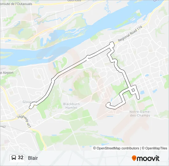 32 Bus Line Map