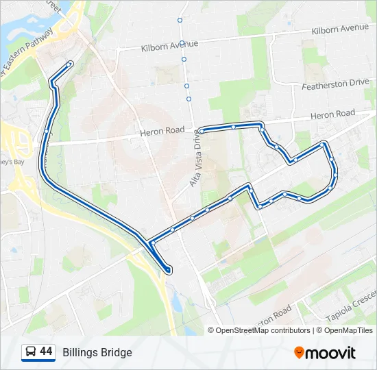 44 Bus Line Map