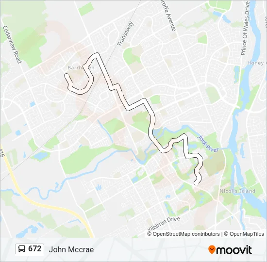 672 Bus Line Map