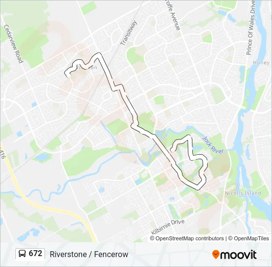 672 Bus Line Map