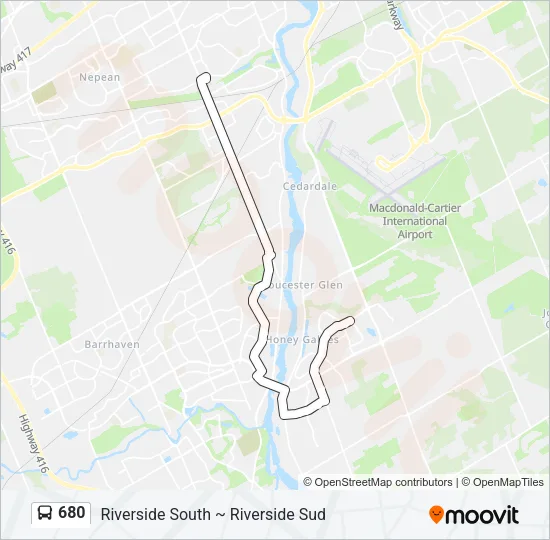 680 Bus Line Map