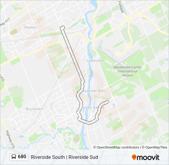 680 Bus Line Map