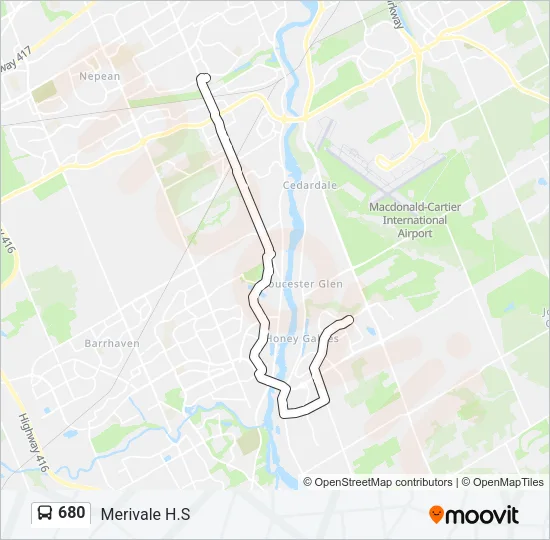 680 Bus Line Map