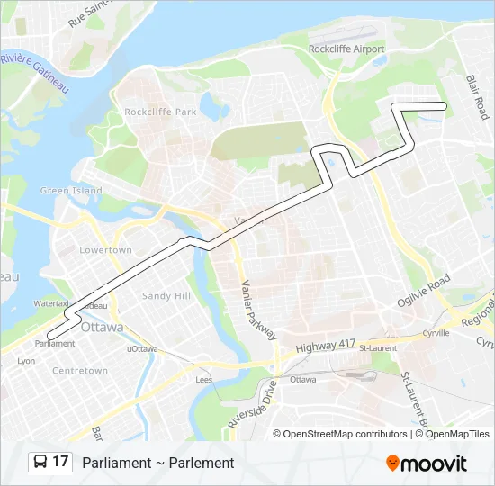 17 Bus Line Map