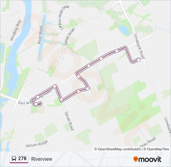 278 Bus Line Map