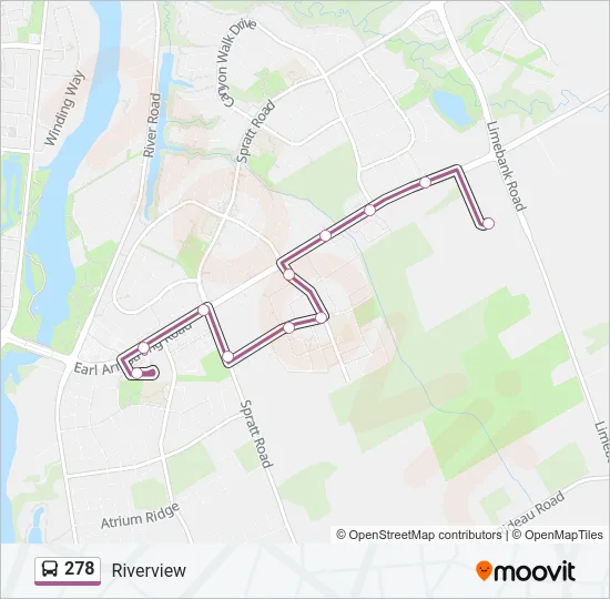 278 Bus Line Map