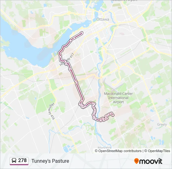 278 Bus Line Map