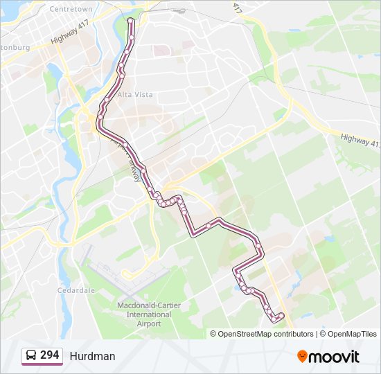 294 Bus Line Map