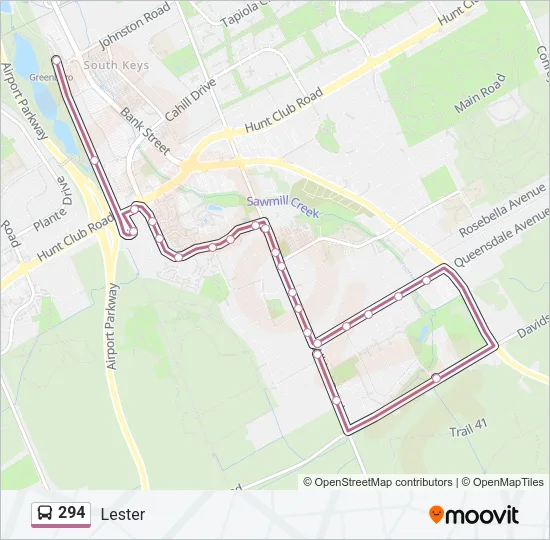294 Bus Line Map