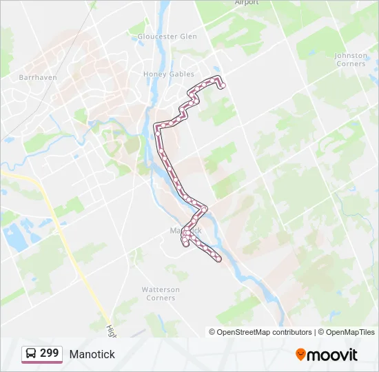 299 Bus Line Map