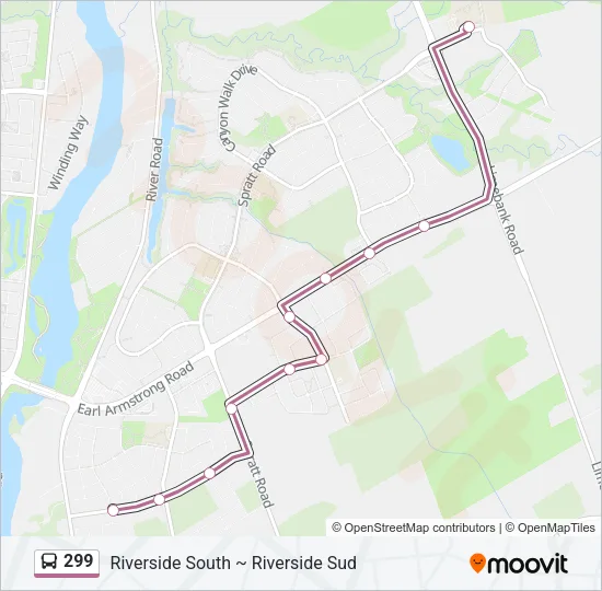299 Bus Line Map