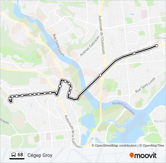 68 Bus Line Map