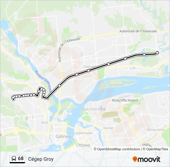 68 Bus Line Map