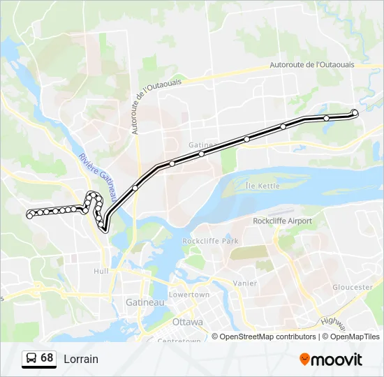 68 Bus Line Map
