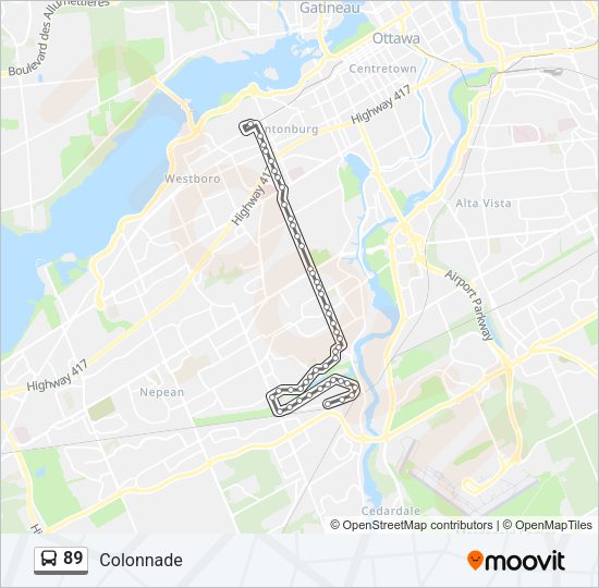 89 Bus Line Map