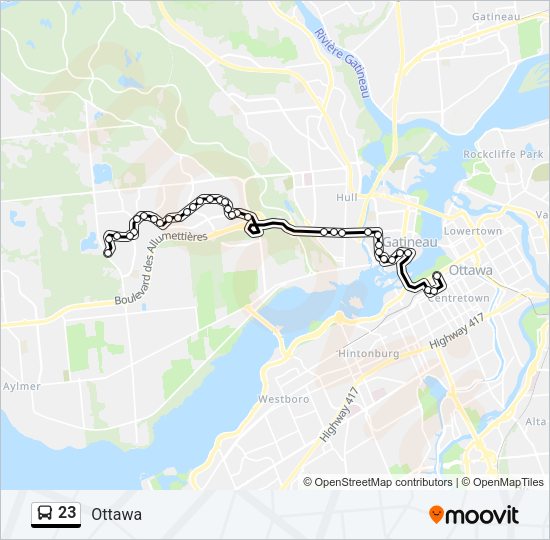 23 Bus Line Map