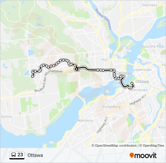 23 Bus Line Map
