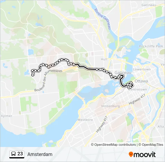 23 Bus Line Map